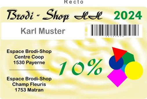 Carte Fidélité Brodi-Shop